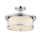 Z-Lite Savannah 2 Light Semi Flush Mount, Chrome & Matte Opal 465SF14-CH - alternate 1